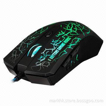 Optical mice with cracked paint surface treatment